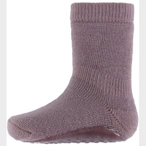 MP Strmper m. Antiskrid - Uld - Dark Purple Dove