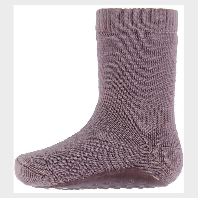 MP Strmper m. Antiskrid - Uld - Dark Purple Dove