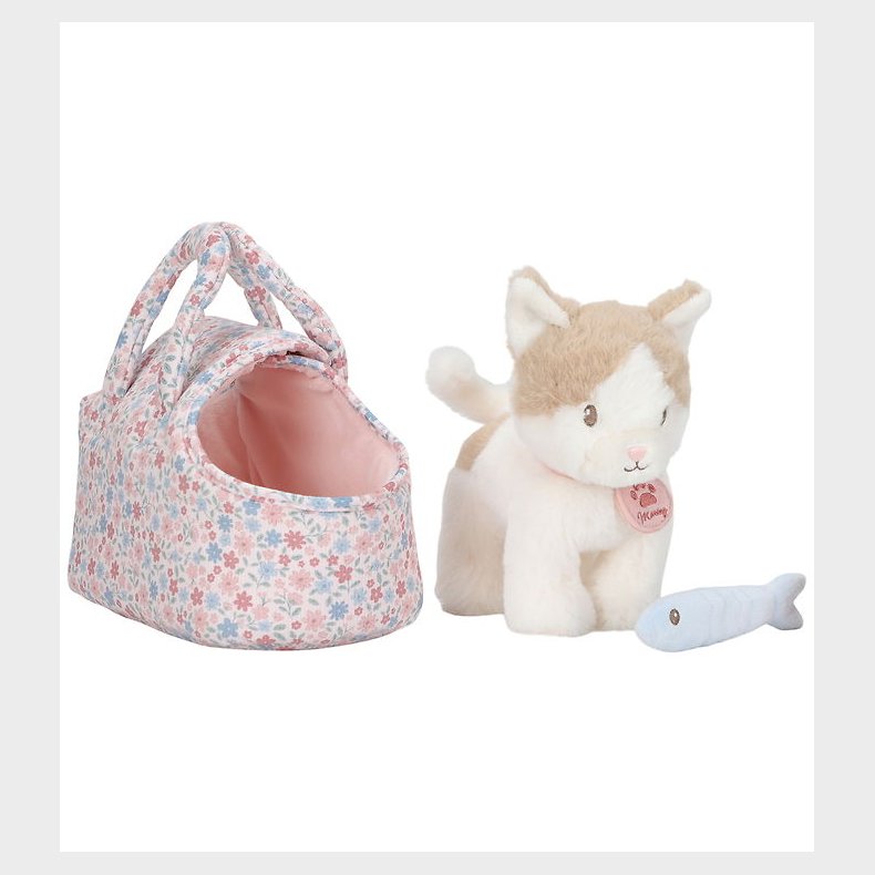 Little Dutch Plys Katten Marley i Taske - White