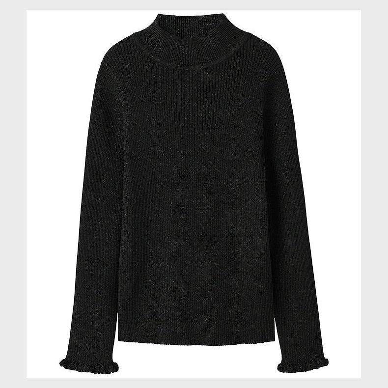 Name It Bluse - Strik - Rib - Glitter - NkfRiaglitter - Black