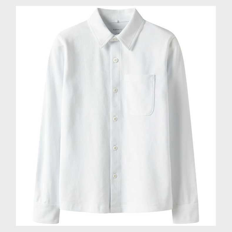 Name It Skjorte - NkmRon - Jersey - Bright White