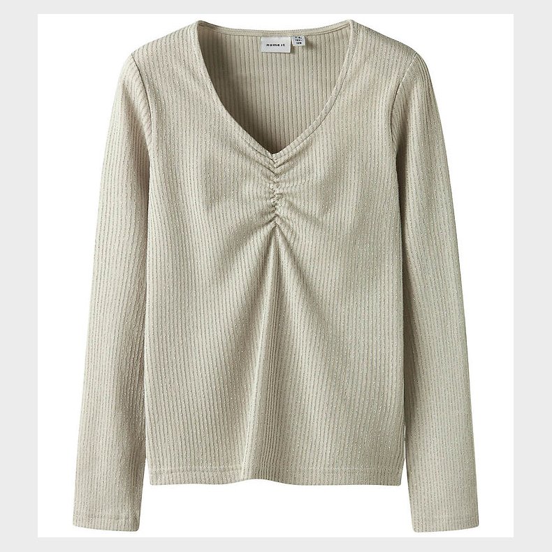 Name It Bluse - NkfSabi - Cement