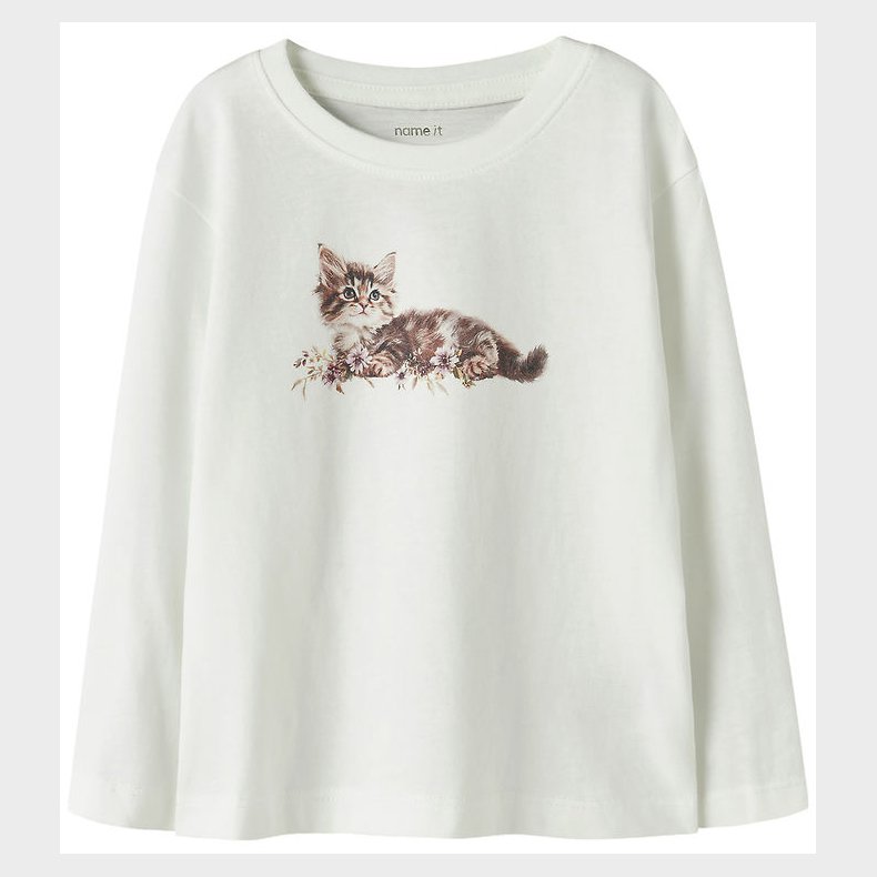 Name It Bluse - NmfVotea - Cloud Dancer/Kitten