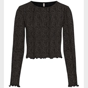 Kids Only Bluse - KogQueen - Black/Lurex Rose Gold/Stripe