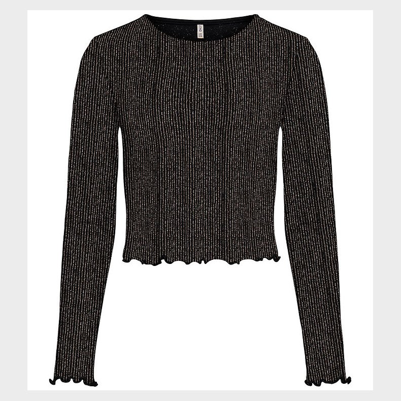 Kids Only Bluse - KogQueen - Black/Lurex Rose Gold/Stripe