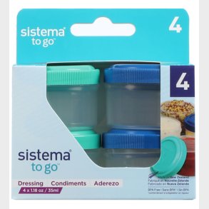 Sistema Beholdere - To Go - Dressing - 4-pak - Bl/Grn