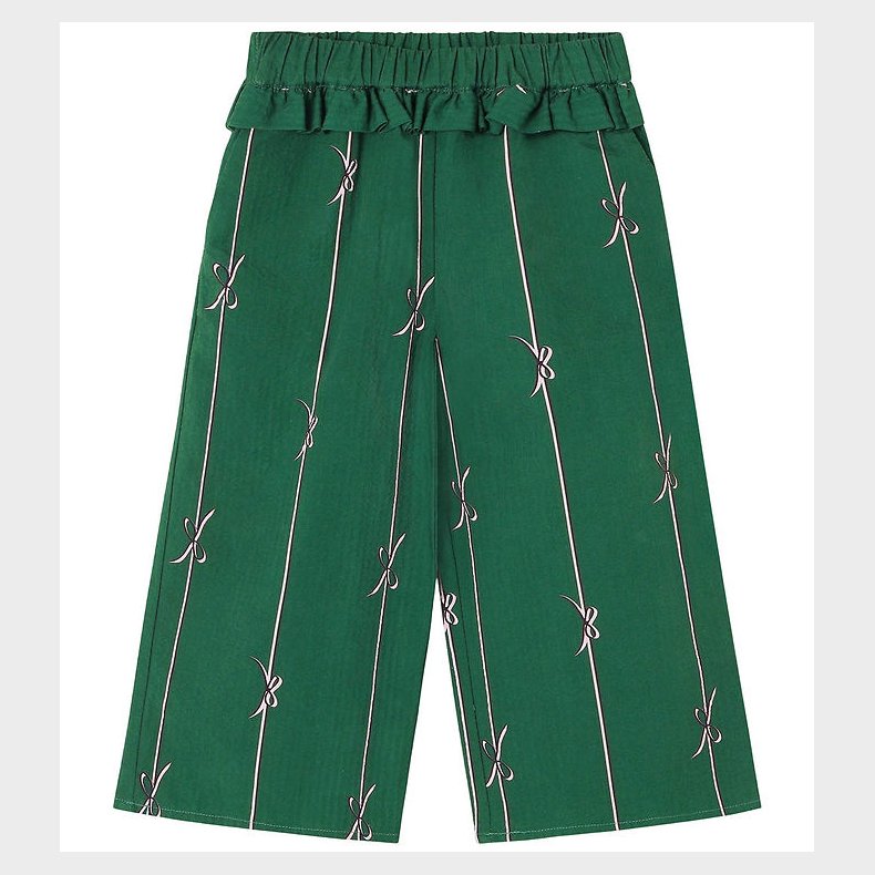 Fliink Bukser - Bowie - Hunter Green Bow AOP