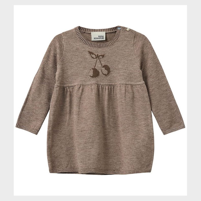 Sofie Schnoor Kjole - Strik - Uld - Dagnysb - Brunmeleret
