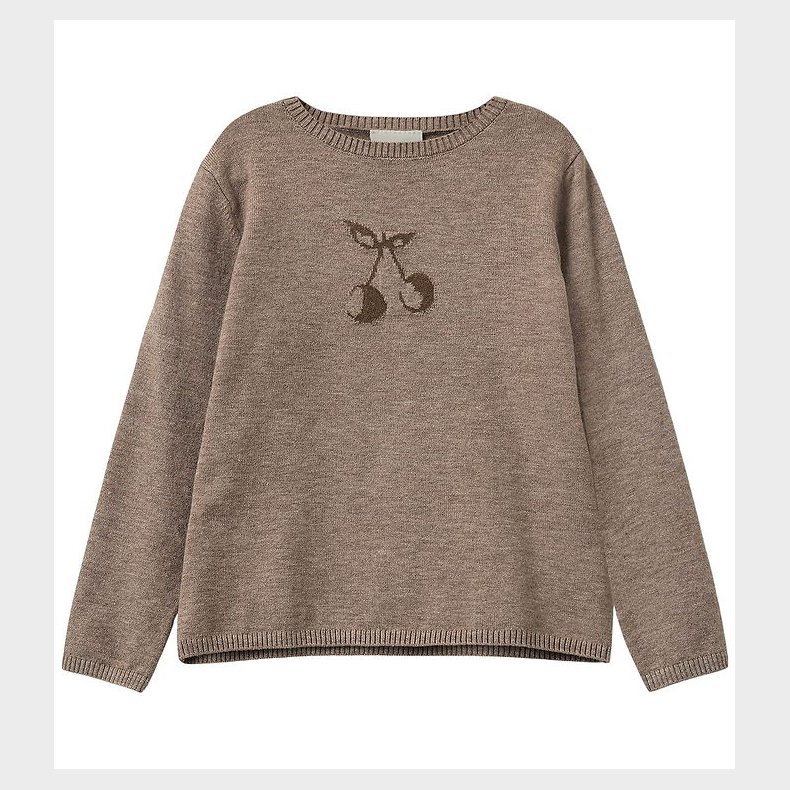 Sofie Schnoor Bluse - Strik - Uld - Ursask - Brown Melange