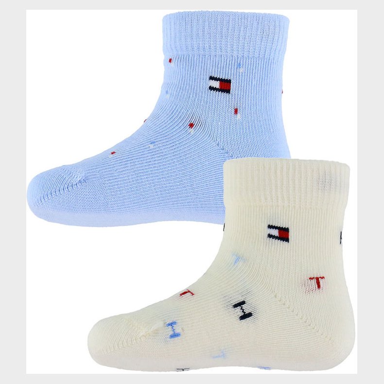 Tommy Hilfiger Strmper - 2-pak - Light Blue