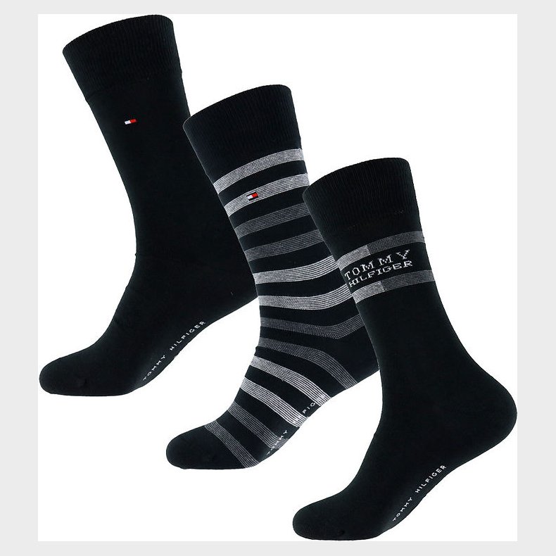 Tommy Hilfiger Strmper - 3-pak - Sort