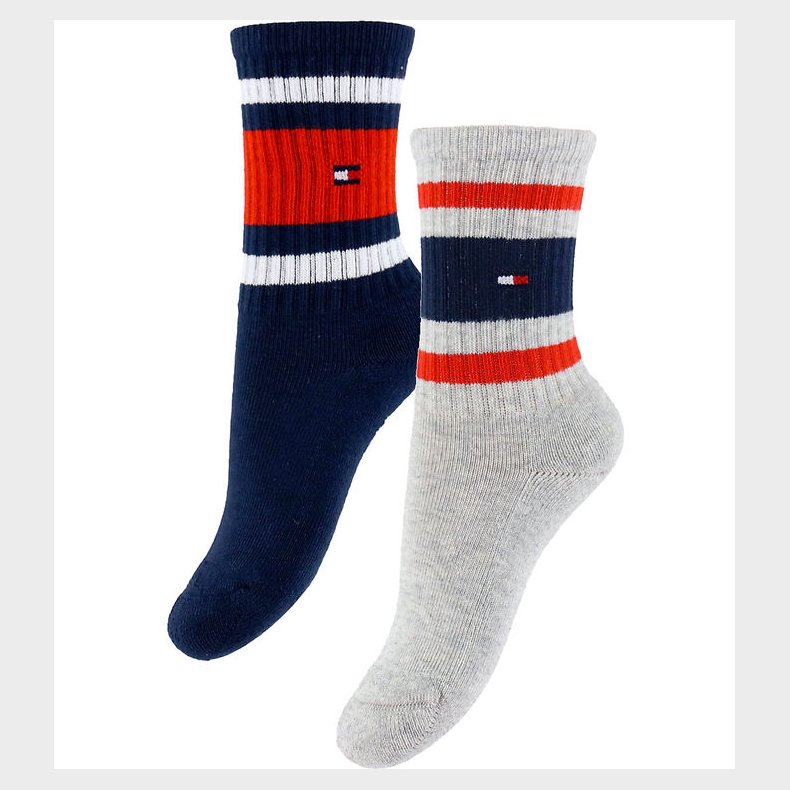 Tommy Hilfiger Strmper - 2-pak - Grey Melange