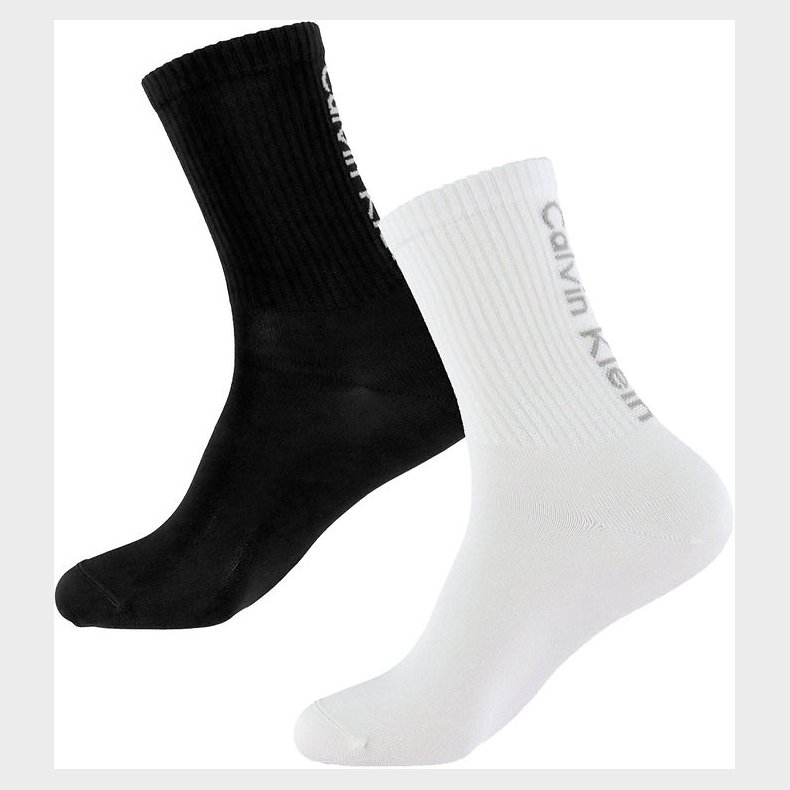 Calvin Klein Strmper - 2-pak - Sort/Hvid