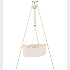 Moonboon Vugge - Classic Bundle - Oval Cradle - Nature/Hvid