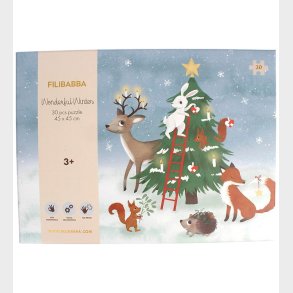 Filibabba Puslespil - 30 Brikker - Wonderful Winter - Skovens Dy
