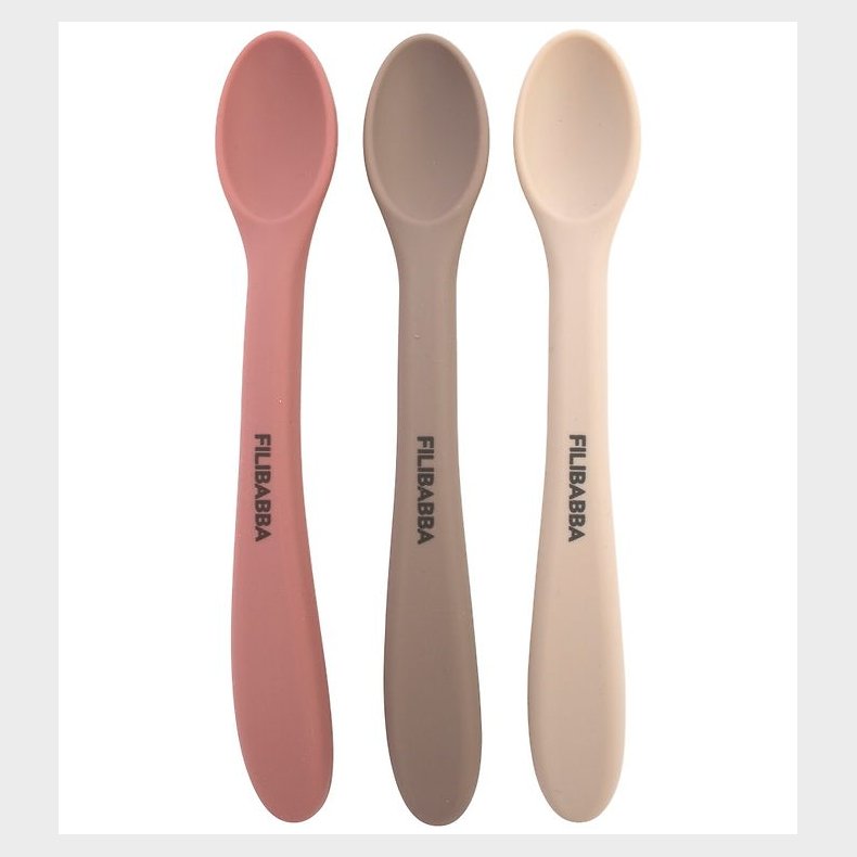 Filibabba Skeer - 3-pak - Silikone - Rose Mix