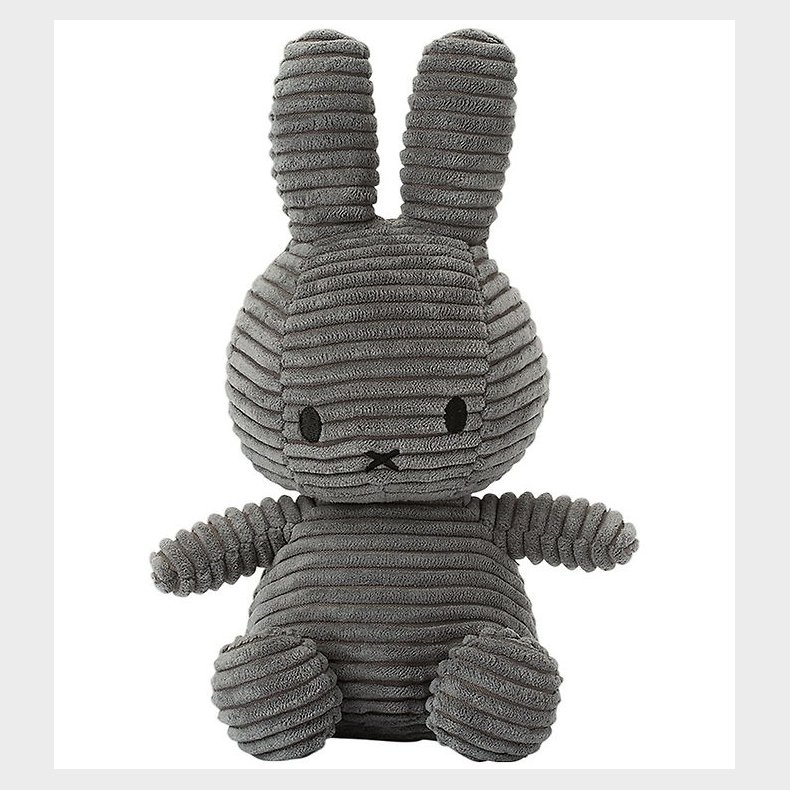Bon Ton Toys Bamse - 23 cm - Miffy ECO Corduroy - Grey