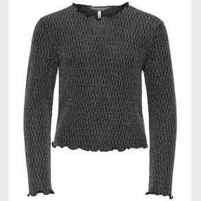 Kids Only Bluse - KogQueen - Black/Lurex Silver/Harlekin