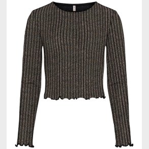 Kids Only Bluse - KogQueen - Black/Lurex Light Gold/Silver