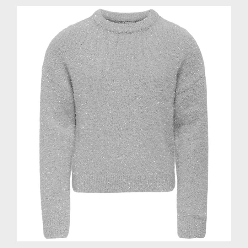 Kids Only Bluse - Strik - KogPiumo - Light Grey Melange/Silver G