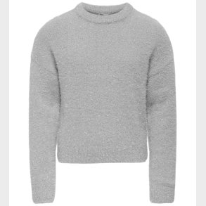 Kids Only Bluse - Strik - KogPiumo - Light Grey Melange/Silver G