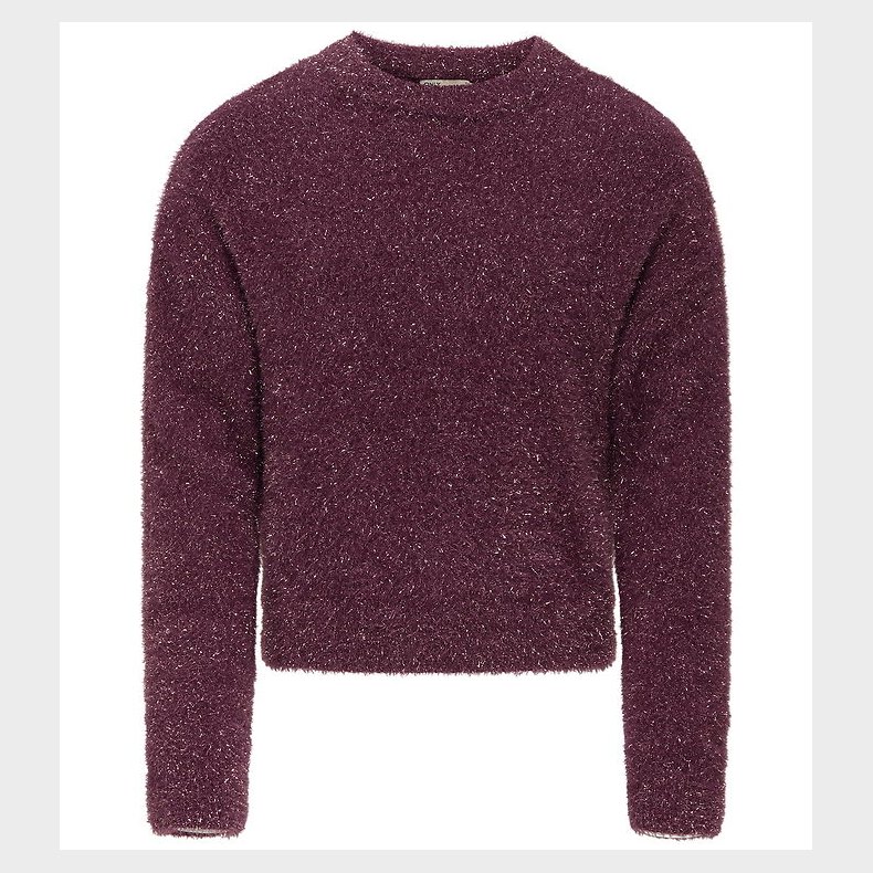 Kids Only Bluse - Strik - KogPiumo - Rose Wine/Rose Wine Glitter