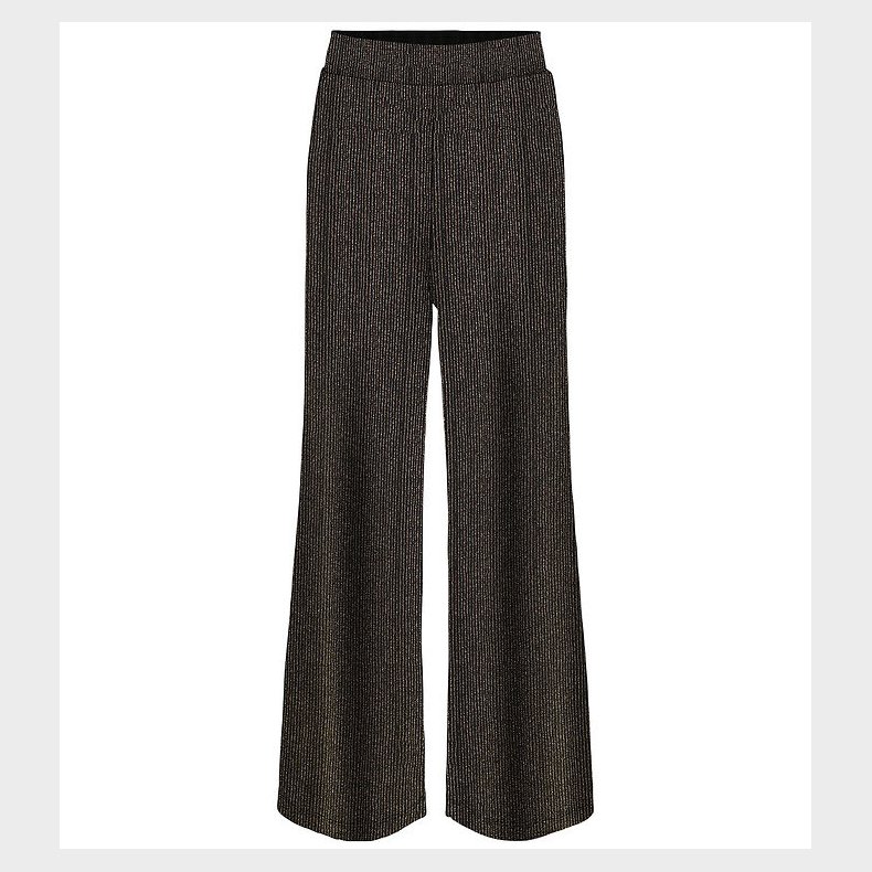 Kids Only Bukser - KogQueen - Black/Lurex Rose Gold/Stripe