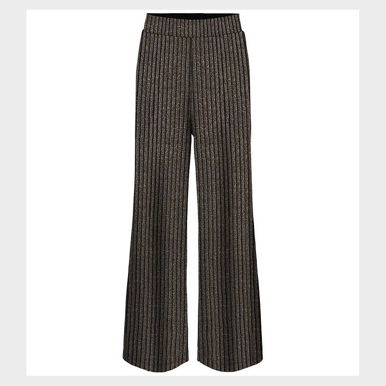 Kids Only Bukser - KogQueen - Black/Lurex Light Gold/Silver/Wide