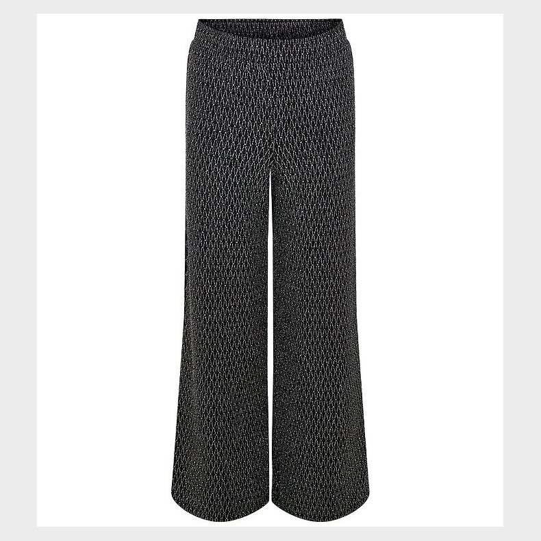 Kids Only Bukser - KogQueen - Black/Lurex Silver/Harlekin
