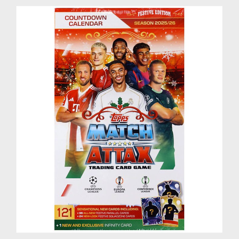 Fodboldkort Julekalender - UCL/UEL/UECL 2025/26 - 24 Lger