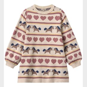 Fliink Kjole - Strik - Viskoseblanding - Kino - Sandshell