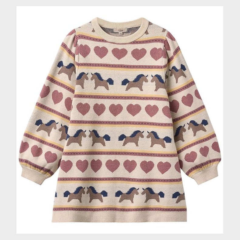 Fliink Kjole - Strik - Viskoseblanding - Kino - Sandshell