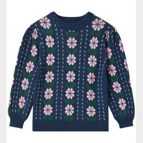 Fliink Bluse - Strik - Garden - Insignia Blue