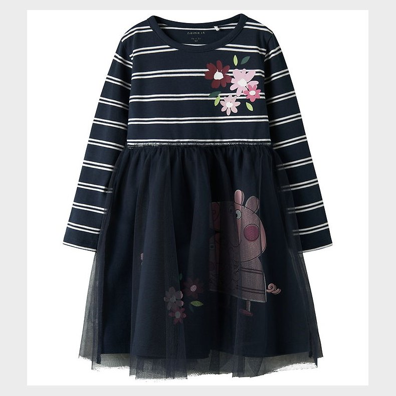 Name It Kjole - NmfOrini Tulle - Navy Blazer