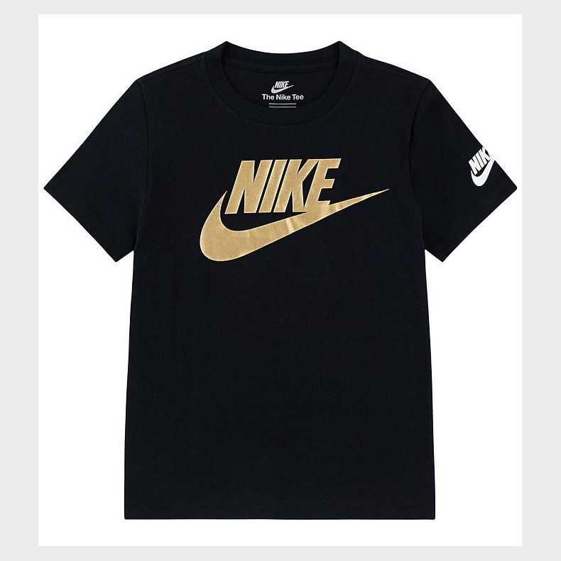 Nike T-shirt - Futura evergreen - Black/Metallic Gold
