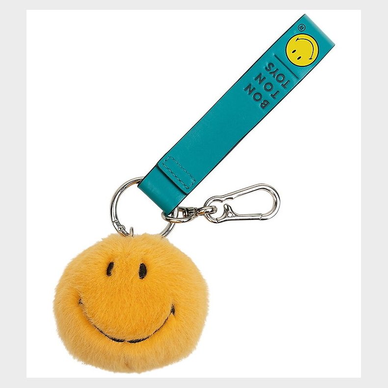 Bon Ton Toys Nglering - 7 cm - Smiley ECO Fuzzy Bag Charm - Yel