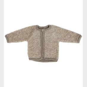 Smallstuff Cardigan m. Lynl�s - Uld - Natur Melange