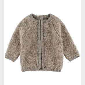 Smallstuff Cardigan m. Lynl�s - Uld - Natur Melange