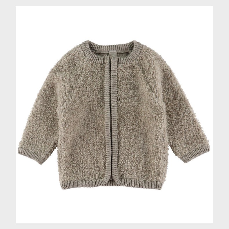 Smallstuff Cardigan m. Lynl�s - Uld - Natur Melange