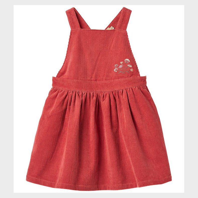 Wheat Kjole - Pinafore Agnes - Raspberry