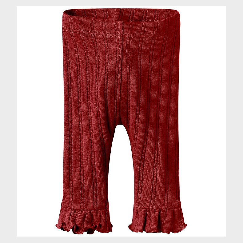 Lil Atelier Leggings - Slim Rib - NbfFrita - Red Dahlia