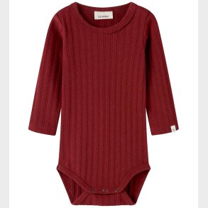 Lil Atelier Body l/ - Slim Rib - NbfRita - Red Dahlia