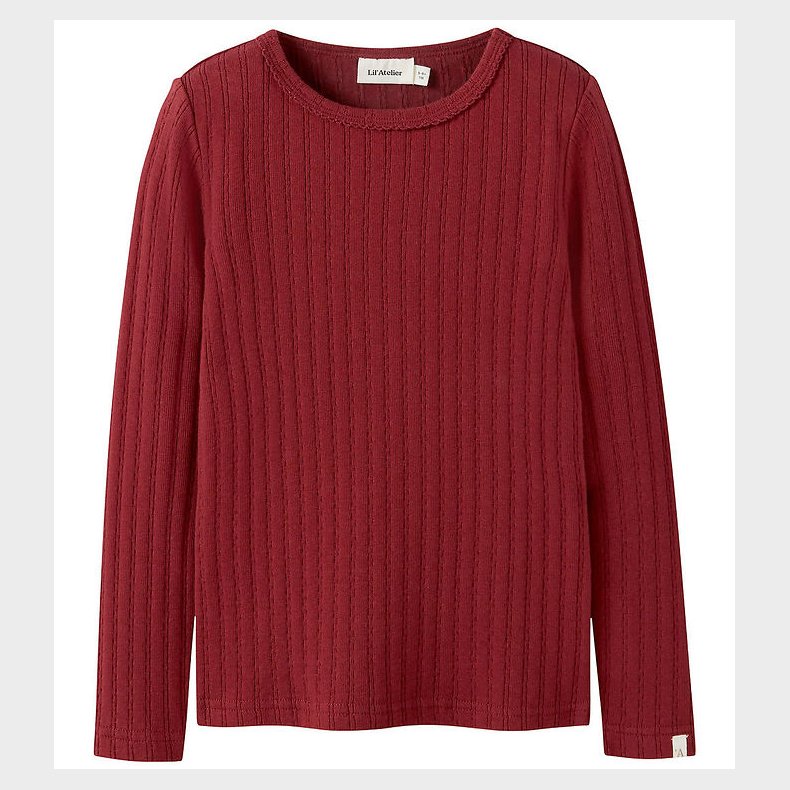 Lil' Atelier Bluse - Rib - NmfRita - Red Dahlia