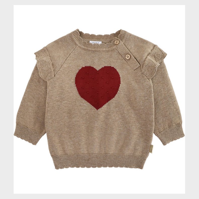 Hust and Claire Bluse - Strik - HCPusle - Heart - Biscuit