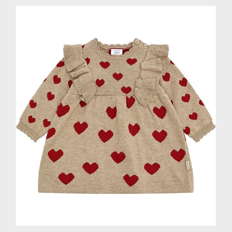 Hust and Claire Kjole - Strik - HCKristel - Biscuit m. Hjerter