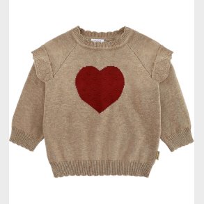 Hust and Claire Bluse - Strik - HCPippa - Heart - Biscuit