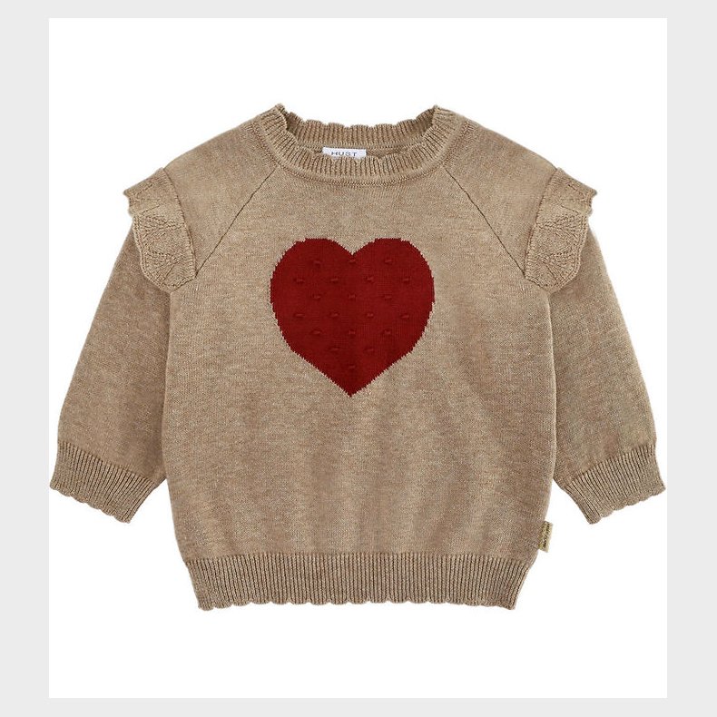 Hust and Claire Bluse - Strik - HCPippa - Biscuit m. Hjerte