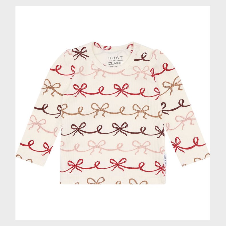 Hust and Claire Bluse - Rib - HCAmma - Bow - Sugar