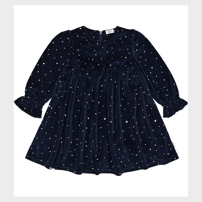 Hust and Claire Kjole - Velour - HCDonna - More Navy m. Guld Hje