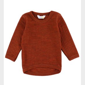 Joha Bluse - Uld - Rib - Rust
